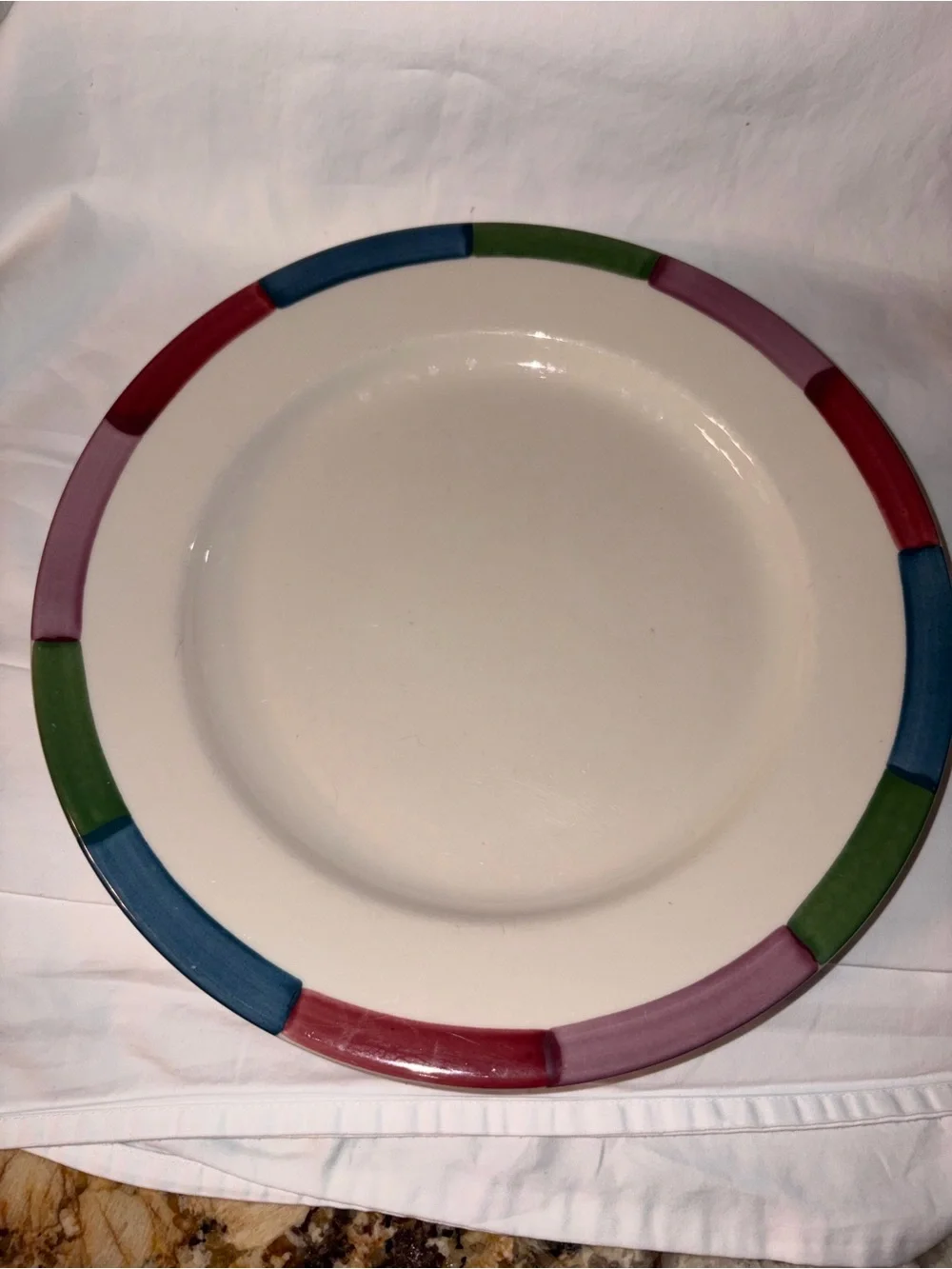 HTF Homer Laughlin tones Set of 6 dinner plates